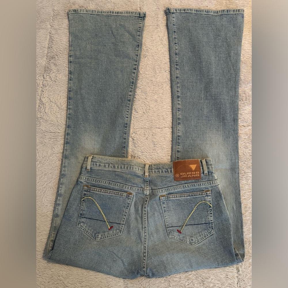 Guess Y2K Stretch Denim Light Blue Flare Jeans EXCELLENT LIKE NEW CONDITION